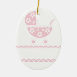 Baby Dusche Party Rosa Blüten Girly Mother Keramikornament