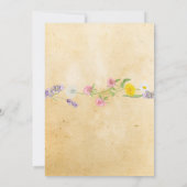 Baby Dusche Party Rustikale Wilde Blume Niedlich e Einladung (Rückseite)