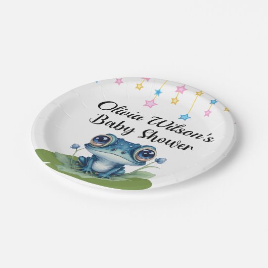 Baby Dusche Party Teller, Frog Theme Teller (Schrägansicht)