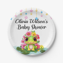 Baby Dusche Party Teller, Frog Theme Teller