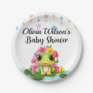 Baby Dusche Party Teller, Frog Theme Teller