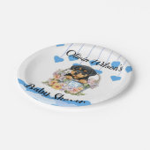 Baby Dusche Party Teller, Puppy Theme Teller (Schrägansicht)