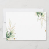 Baby Dusche per Mail Einladung Grüne & Gold (Rückseite)