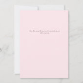 BABY DUSCHE, PINK-HINTERN, PINK FLORAL EINLADUNG (Rückseite)