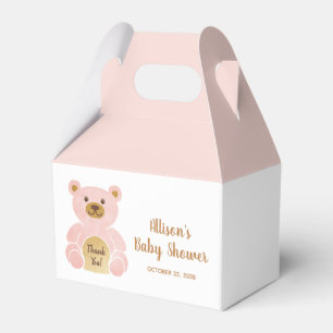 Baby Dusche Pink Teddy Bär Vielen Dank Geschenkschachtel