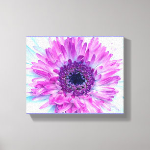 Baby Dusche Purlple Blue Blume Leinwanddruck