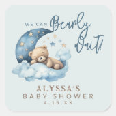 Baby-Dusche Quadratischer Aufkleber (Vorderseite)