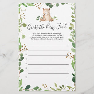 Baby-Dusche raten das Baby Food