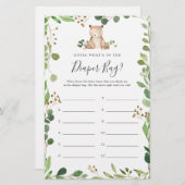 Baby-Dusche raten Was in der Windelbeutel ist (Vorne/Hinten)