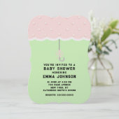 Baby Dusche Regenschirm Einladung (Stehend Vorderseite)