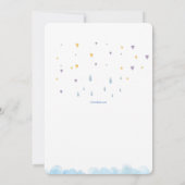 Baby Dusche Regenschirm Einladung (Rückseite)