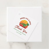 Baby Dusche Retro Sonnenuntergang Dinosaurier Roar Geschenkanhänger (Beispiel)