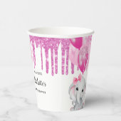 Baby Dusche rosa Elefantenballons Pappbecher (Rechts)