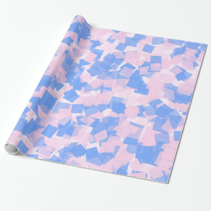 Baby Dusche Rosa und Blue Confetti Geschenkwrap Geschenkpapier