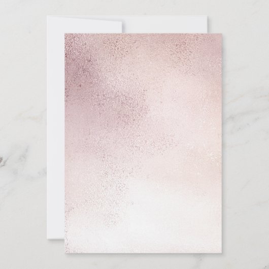 Baby Dusche Rose Einladung (Rückseite)