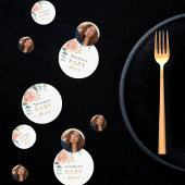 Baby Dusche Rose Gold Blume Foto Konfetti