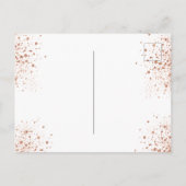 Baby Dusche Rose Gold Glitzer Elefantenballons Einladungspostkarte (Rückseite)