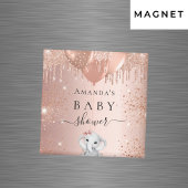 Baby Dusche Rose Gold Glitzer Elefantenballons Magnet