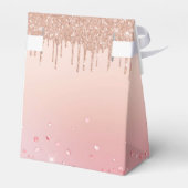 Baby Dusche Rose Gold Rosa Ballon Danke Geschenkschachtel (Rückseite)