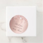 Baby Dusche Rose Goldene Dusche Glitzer Vielen Dan Geschenkanhänger (Beispiel)
