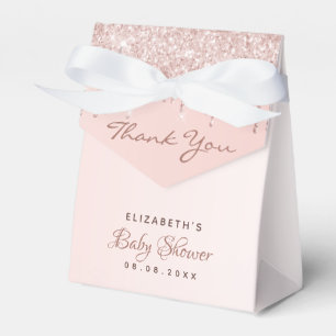 Baby Dusche Rose Goldene Rosa Mädchen Vielen Dank Geschenkschachtel