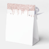 Baby Dusche rot Rosa Glitzer weiß danke Geschenkschachtel (Rückseite)