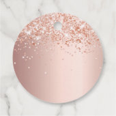 Baby Dusche rot Rose gold Danke Geschenkanhänger (Rückseite)