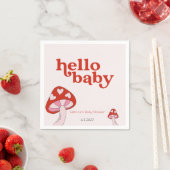 Baby-Dusche Rot und Rosa Serviette (Beispiel)