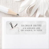 Baby Dusche Rücksendeadressen-Aufkleber | Storchen (Insitu)