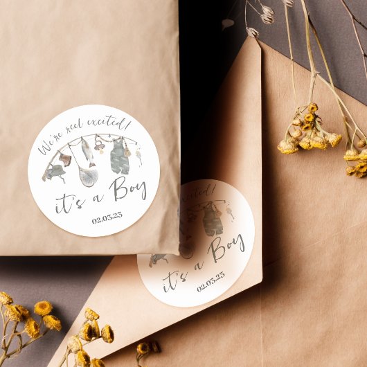 Baby-Dusche Runder Aufkleber