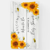 Baby Dusche rustikale Holzliegestühle Mama to bee Banner (Vertikal)