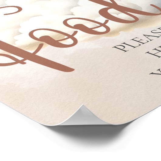 Baby Dusche Schild NUTZEN SIE SELBST Bärenballon (Ecke)