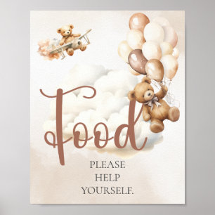Baby Dusche Schild NUTZEN SIE SELBST Bärenballon