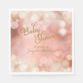 Baby Dusche Simple Magical Bokeh Sparkle Twinkle Serviette