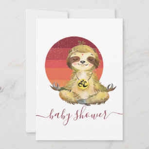 Baby Dusche Sloth Pink Wild Jungle Safari Tiere Einladung