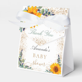 Baby Dusche Sonnenblume Eukalyptus Glitzer vielen Geschenkschachtel