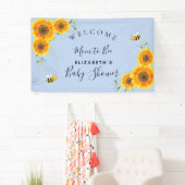 Baby Dusche Sonnenblumen Junge blauen Mutter zu ru Banner (Insitu)