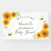 Baby Dusche Sonnenblumen weiße Mutter zu biegen ru Banner (Horizontal)