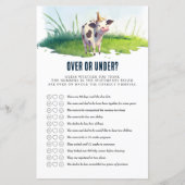 Baby Dusche Spiel über oder unter Kuh Blue Boy (Vorderseite)