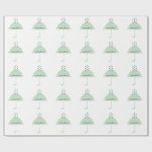 BABY Dusche Sprinkle Party grün Geschenkpapier (Flach)