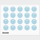 Baby-Dusche/Sprinkle Runder Aufkleber (Blatt)
