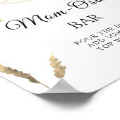 Baby-Dusche Storch - Momosa Bar Poster (Ecke)