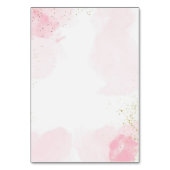 Baby-Dusche Stork - Rosa Wolken und goldenes Funke Tischnummer (Rückseite)