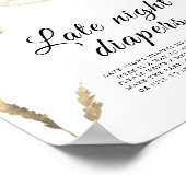 Baby-Dusche Stork - Späte Nacht Windeln Spiel Poster (Ecke)