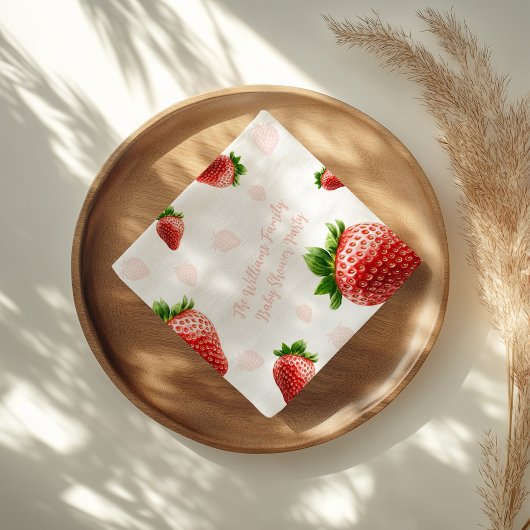 Baby Dusche Strawberry Napkins Serviette