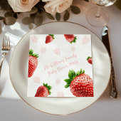 Baby Dusche Strawberry Napkins Serviette