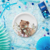 Baby Dusche Süße Tier Bear Paper Teller (Party)