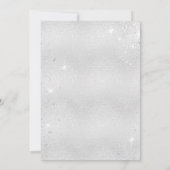 Baby Dusche Tedbear Bärenjunge Blue Silber Star Einladung (Rückseite)