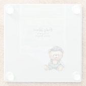 Baby Dusche Thema Hard Glass Untersetzer (Rückseite)