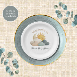 Baby-Dusche-Thema Sternenhimmel Papier-Teller Pappteller